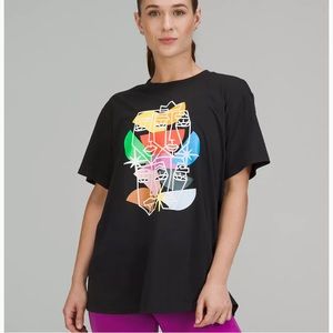 lululemon All Yours Cotton T-Shirt Graphic Black Size 12 NWT